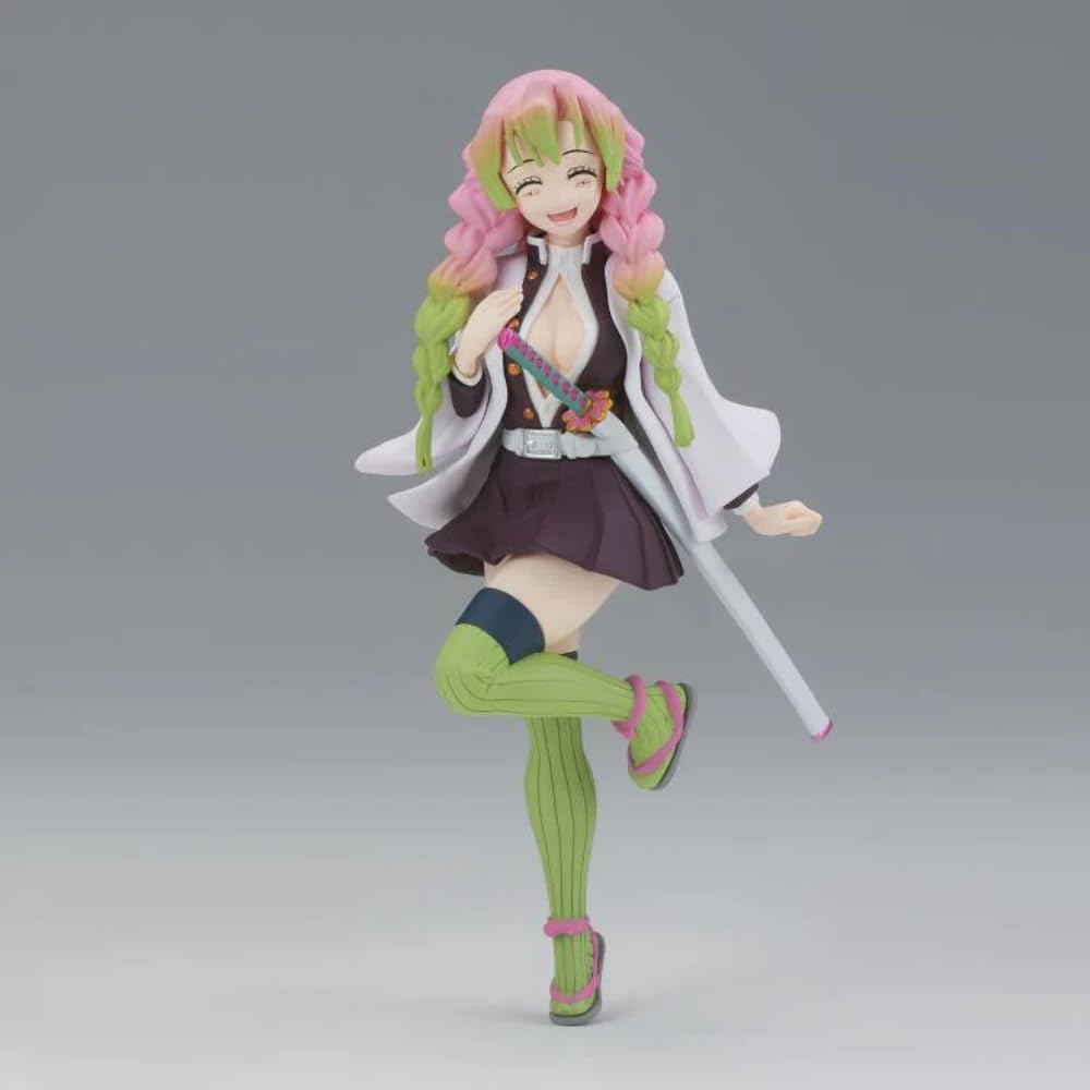 Kanroji action figure from Demon Slayer—vibrant colours pop, glossy finish gleams. Stands tall on its base, looking fierce and ready for battle. Perfect for display or play—love it or leave it.