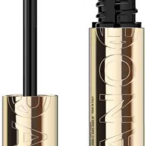 L'Oreal Paris Volume Million Lashes Panorama Mascara—sleek black tube, a hint of gold gleaming. Stands out against a crisp white backdrop. Perfect for those dramatic lashes you crave.
