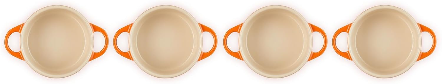 LE CREUSET Stoneware Miniature Round Casseroles, Set of 4, 250 ml, ⌀ 10 cm, Azure, 79212102200100 - Image 6
