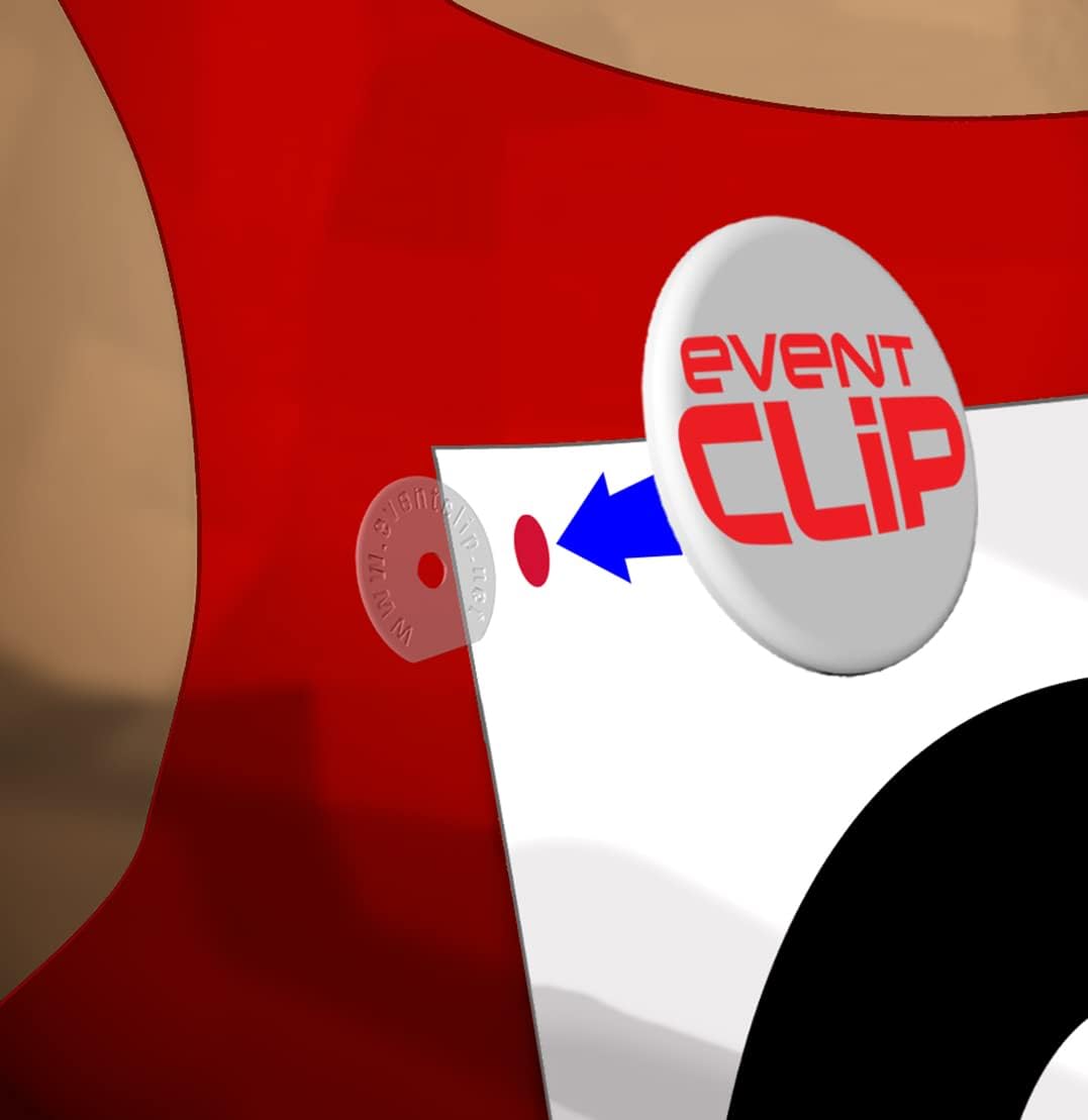 Race BibClips x 4 Snap-Lock for Securing Running and Cycling Numbers. Made with Recycled Plastic. EventClips (The Original Est 2012) Far better than Magnets. - Image 5