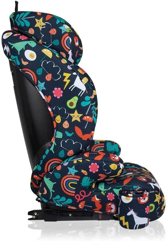 Cosatto Ninja 2 iSize Car Seat - from 100-150cm, Approx 4 Years - 12 Years, R129 High Back Booster, 10 Position Headrest, Easy Install Seatbelt or ISOFIX Fitting, Forward Facing (Carnival) - Image 7