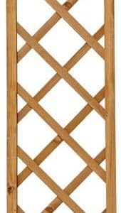 Rustic wooden garden trellis from Wilko—strong and sturdy, looks great with vibrant green plants climbing all over it. Perfect for adding a touch of charm to your outdoor space.