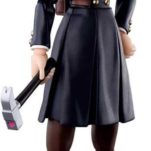 S.H. Figuarts Gojo action figure — stands about 14 cm tall. Seriously, the detail’s off the charts! Look at that articulation! Posed in a cool way, just chilling against a simple background—pretty eye-catching, right?