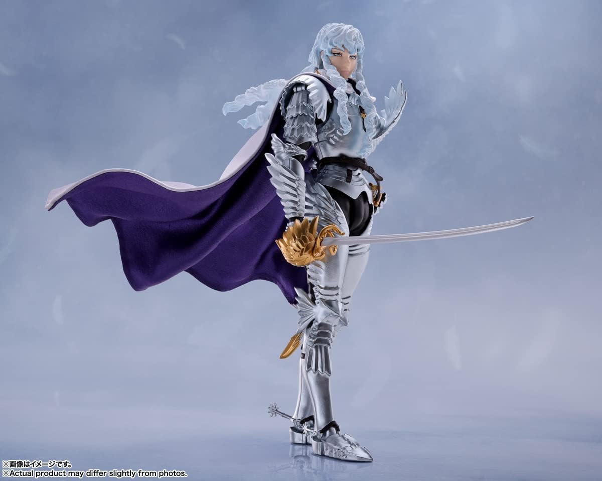 Stunningly crafted Griffith figure from Berserk—every detail pops, right down to the wild expression. Check out that pose, it’s like he’s ready to leap right out of your collection!