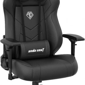 A black faux leather gaming chair—look at that! The Anda Seat Dark Demon boasts a roomy seat base, perfect for long sessions. And those 4D adjustable armrests? Total game changer. Sleek, modern vibes all around. Perfect for getting lost in those epic adventures.