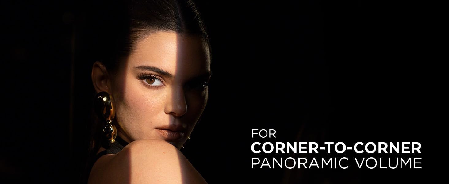 L'Oreal Paris Volume Million Lashes Panorama Mascara—bold, eye-catching packaging with a shiny gold cap. The glossy finish pops against a simple white background. Perfect for those wanting volume, drama, and a little glamour.