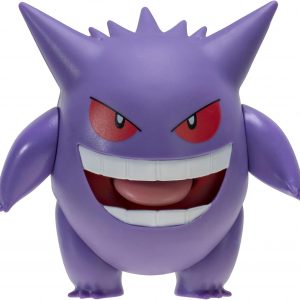 Lively Gengar figurine in a bold purple—check out those movable limbs and that tongue, it really stands out against the clean white backdrop.