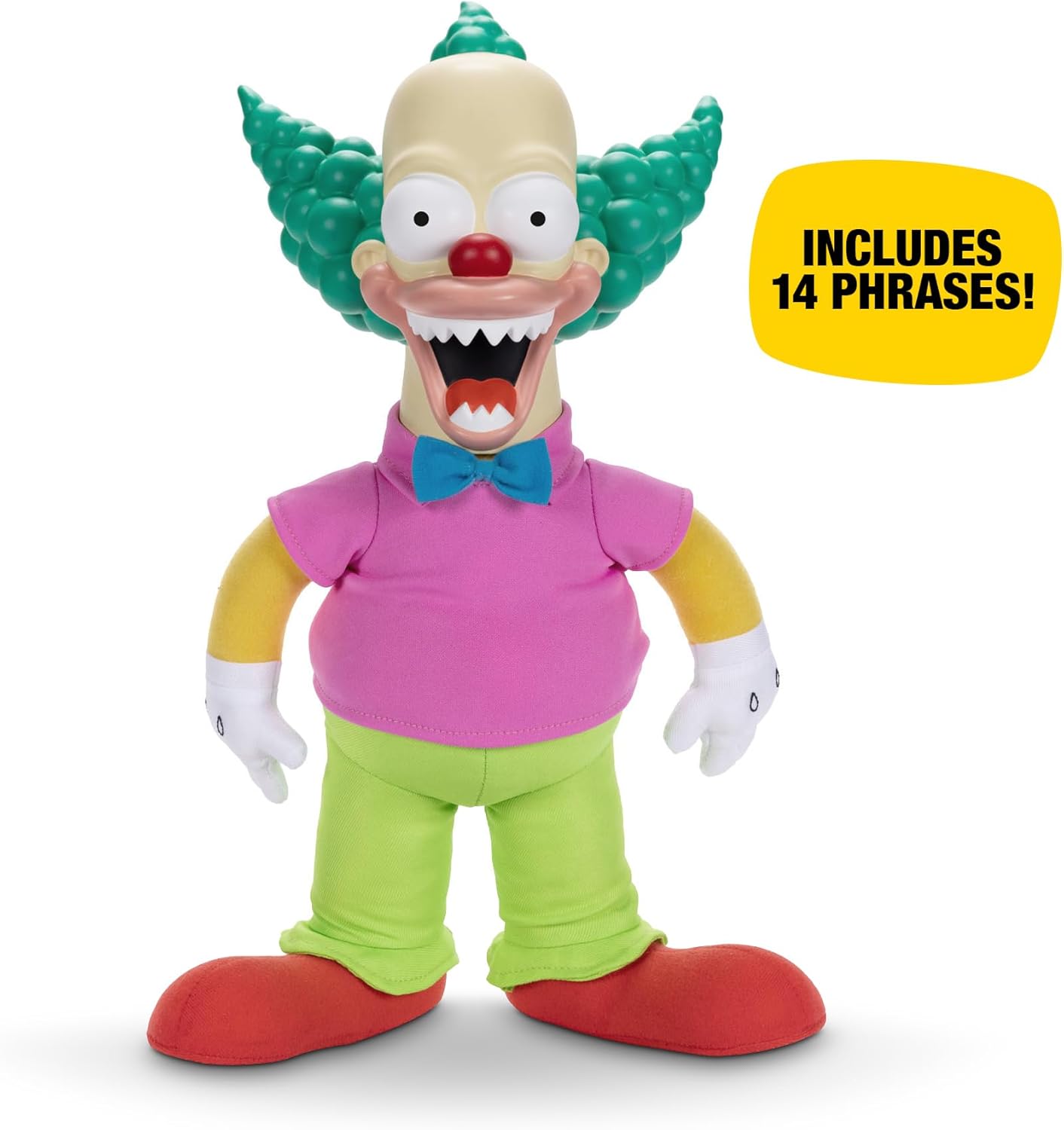 THE SIMPSONS Talking Krusty Doll Plush by Jakks Pacific, Stands 16" / 41cm Tall, Good and Evil Krusty Pull String Doll, From The Classic Treehouse of Horror III Episode, Perfect for Any Simpsons Fan - Image 8