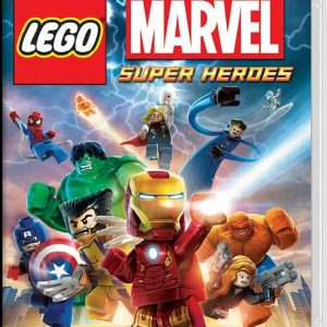 A vibrant LEGO Marvel Superheroes game cartridge sits inside its eye-catching packaging—featuring Iron Man, Spider-Man, and a whole crew of iconic characters. The artwork pops, practically begging for a place in your collection.