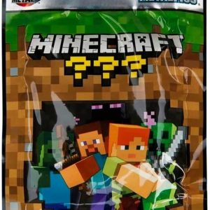 A collection of five metal Minecraft figures—Steve, Creeper, Enderman… and more! Striking display against a crisp white background. Perfect for fans, collectors, or maybe just cool decor for your gaming setup.