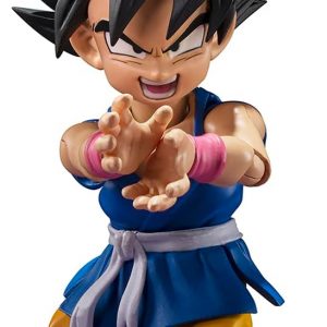 Son Goku figure from Dragon Ball GT—standing at about 3.1 inches tall. He’s captured in a dynamic action pose, vibrant colours pop, and the sculpting? Impressive, honestly. Perfect for collectors or just fans—can’t help but admire that level of detail.