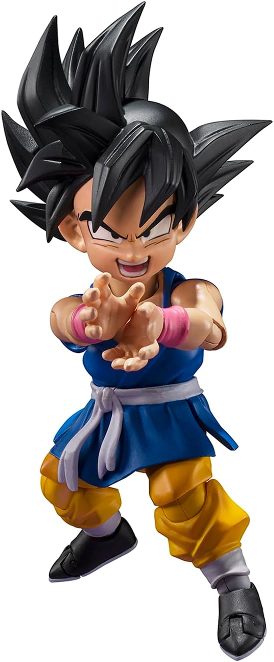 Son Goku figure from Dragon Ball GT—standing at about 3.1 inches tall. He’s captured in a dynamic action pose, vibrant colours pop, and the sculpting? Impressive, honestly. Perfect for collectors or just fans—can’t help but admire that level of detail.