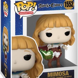 Brightly coloured Black Clover Mimosa figurine, made from tough vinyl—check out those intricate details! The unique design really pops, doesn’t it? A must-have for any fan.