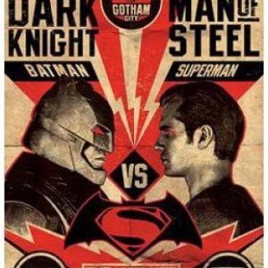 A striking poster, right? Batman and Superman going head to head— it’s intense! Their legendary logos shine against a brooding background, making you feel all the tension. Perfect for fans who dig that classic showdown vibe.