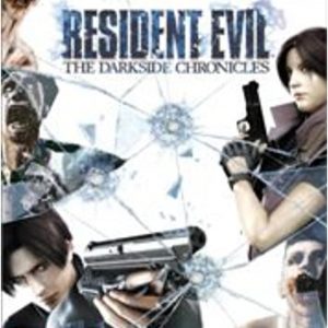 Cover art for "Resident Evil: The Darkside Chronicles" — it's all about those intense characters, right? The shadows wrap around them like something's about to happen, you can almost feel the tension in the air. Dark vibes, mysterious? Absolutely.