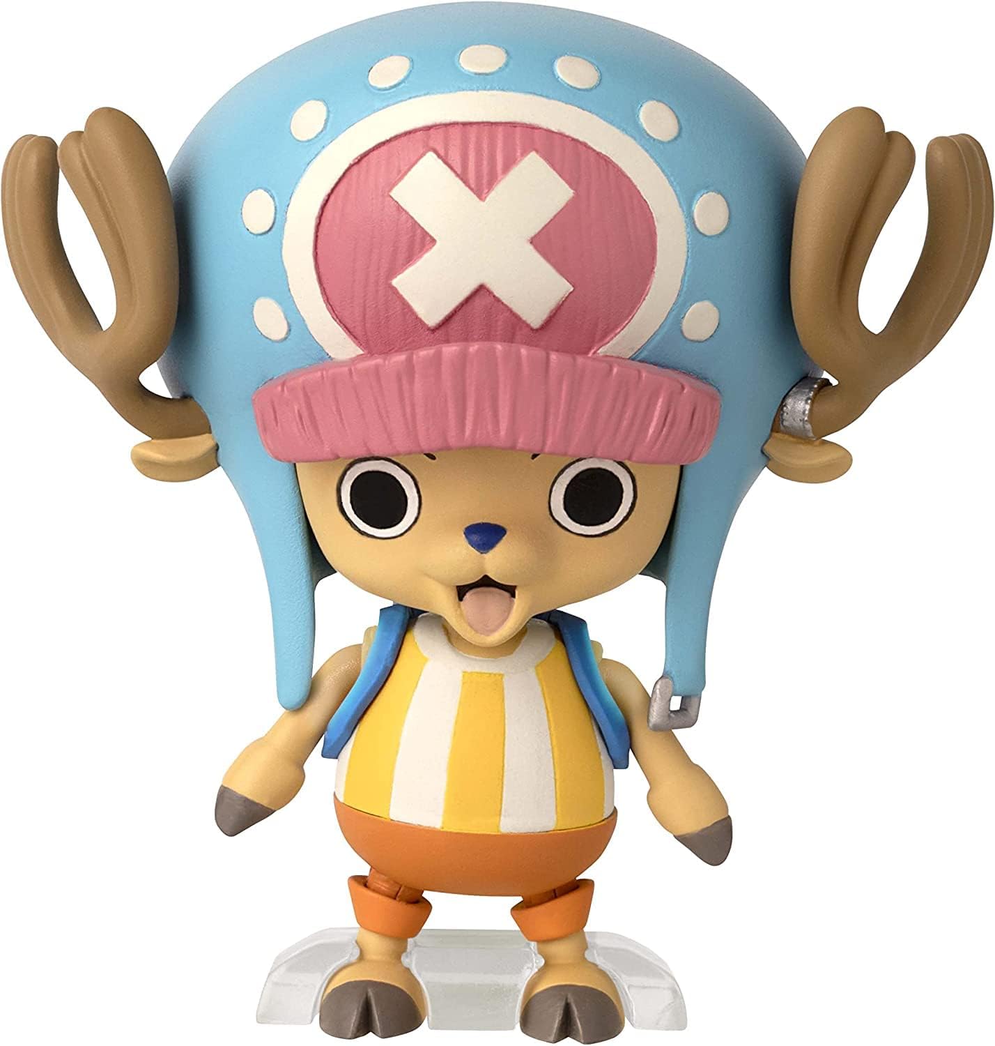 Tony Tony Chopper figure, standing proud at 15 cm. Bursting with vibrant colours—look at those detailed features! Comes with extra arms and different faces, because why not? Perfect for any One Piece fan. Just a fun addition to your collection!