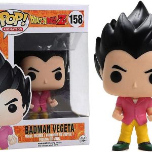 Vegeta, decked out in that “Badman” getup—his classic blue and yellow Saiyan armour gleaming. Look at that fierce expression. You can just feel the attitude, right? It's like he means business.