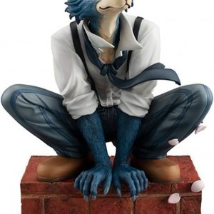 This Beastars figure stands at a solid 7 inches tall—wow—its striking white finish catches the light just right, showcasing some serious craftsmanship. Perfect for fans, and that backdrop? Super chill and simple.