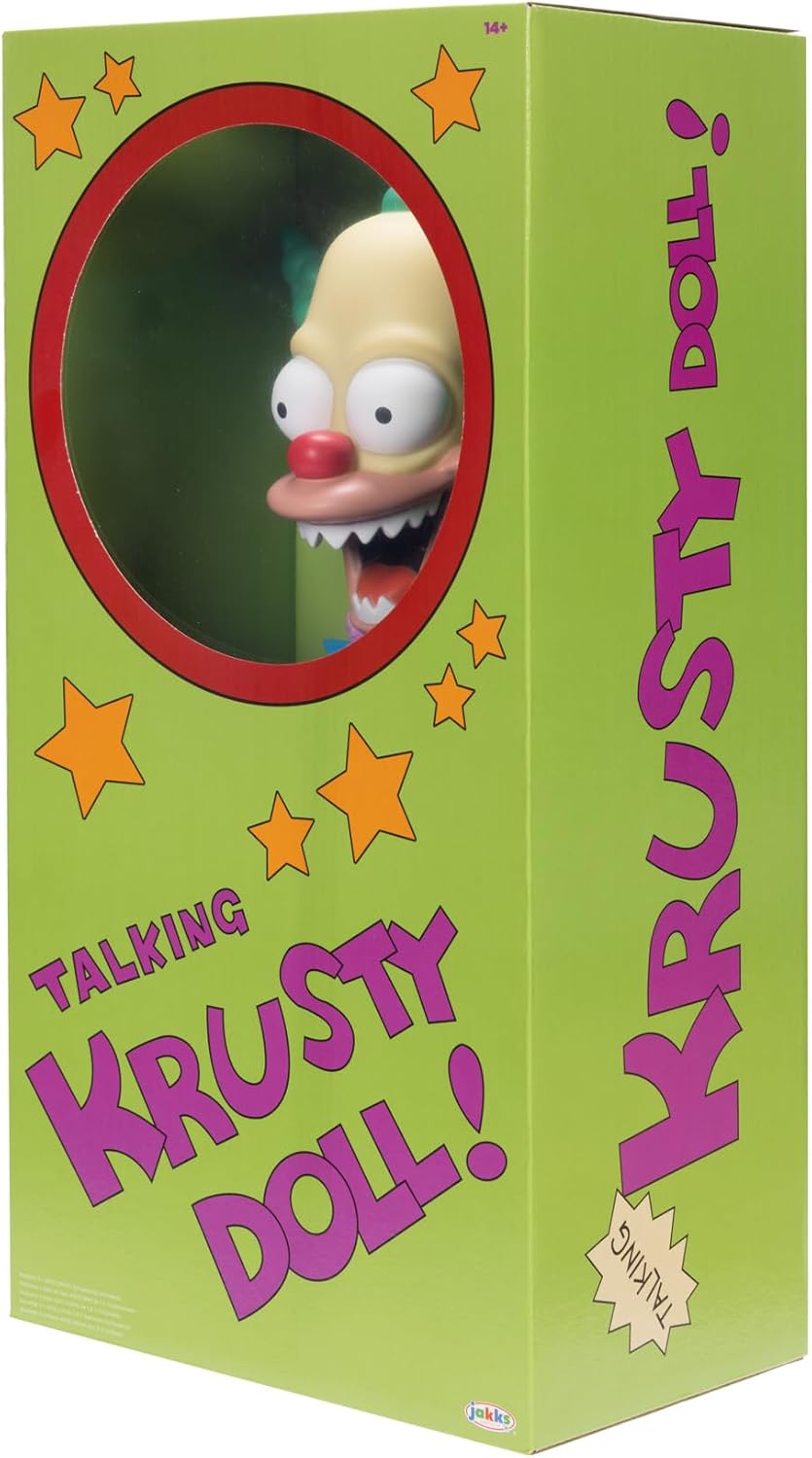 THE SIMPSONS Talking Krusty Doll Plush by Jakks Pacific, Stands 16" / 41cm Tall, Good and Evil Krusty Pull String Doll, From The Classic Treehouse of Horror III Episode, Perfect for Any Simpsons Fan - Image 5