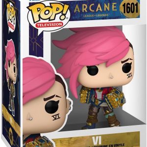 A lively Multicoloured Arcane Pop Figure, bursting with character from the League of Legends world—just look at those vivid colours! It’s set against a subtle background, making it pop even more. Perfect for collectors or fans, really.