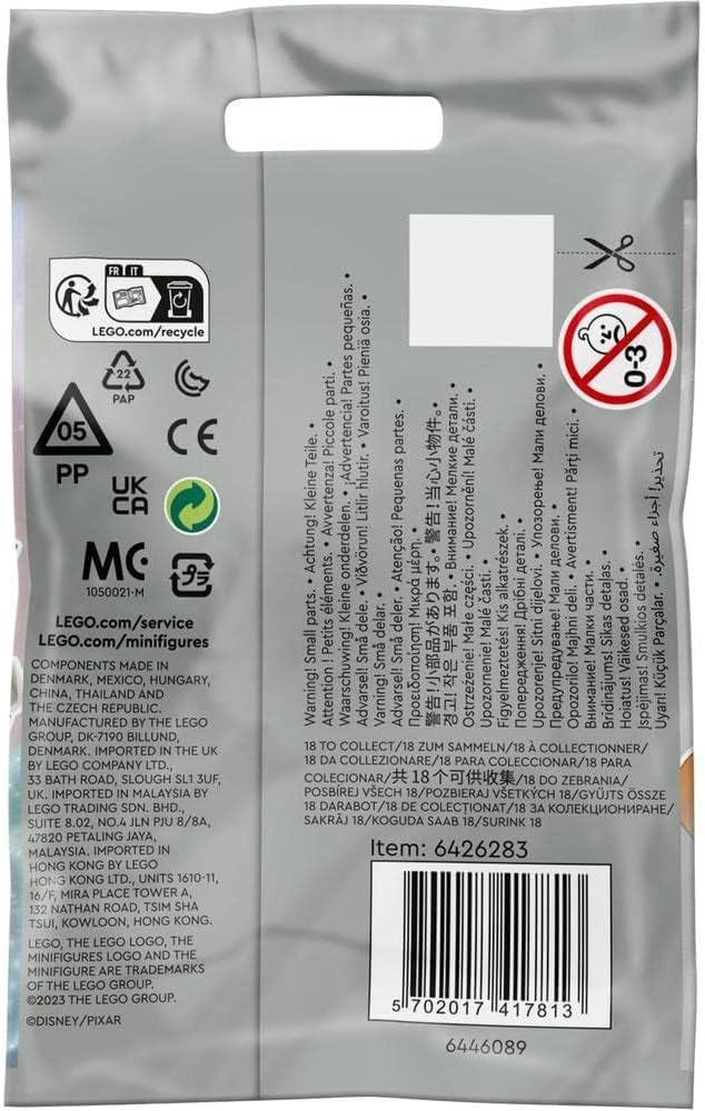 A lively bunch of Disney Minifigures—just look at that packaging! Mickey as the Sorcerer's Apprentice, Stitch, plus a few quirky accessories. And hey, there's a collector's leaflet too. Perfect for fans, collectors, or anyone who loves a bit of Disney magic.