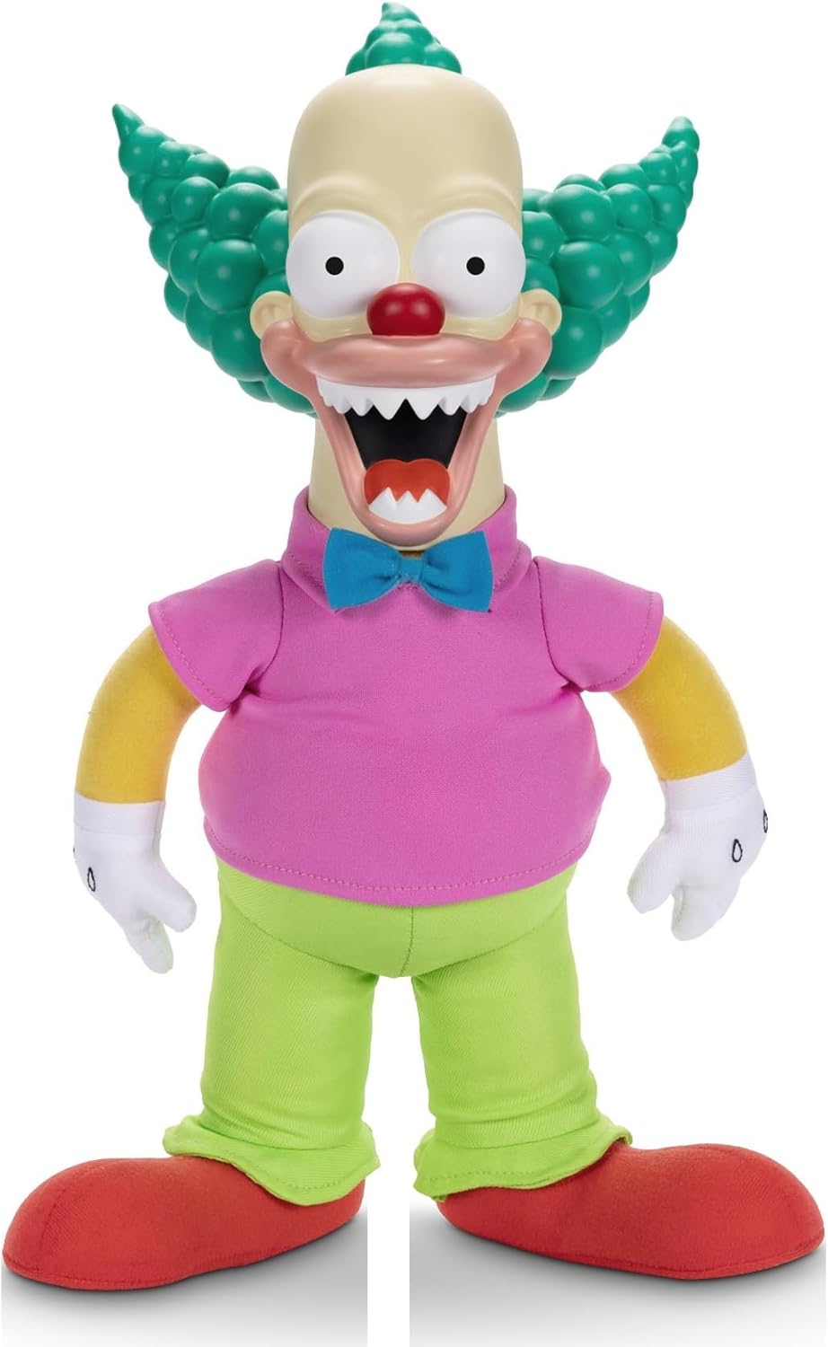 Krusty Doll from The Simpsons—so bright and full of character! Check out that pull-string action; it’s like bringing a bit of Springfield home. The neutral backdrop really makes those vibrant colours pop! I mean, who wouldn’t want a slice of nostalgia like this?
