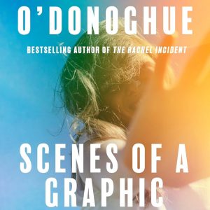 A brooding book cover—abstract graphics swirl together, dark hues mixing. The title "Scenes of a Graphic Nature" jumps out in bold, modern font. It's striking, almost pulls you in, makes you wonder what's inside.