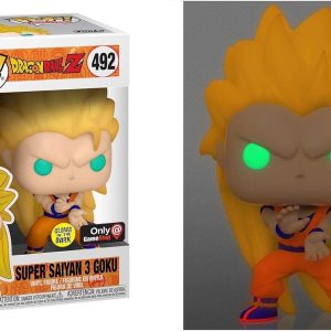Super Saiyan 3 Goku action figure—hair like it's defying gravity, striking a pose that screams energy. Seriously, the detail is off the charts. Perfect for any fan.