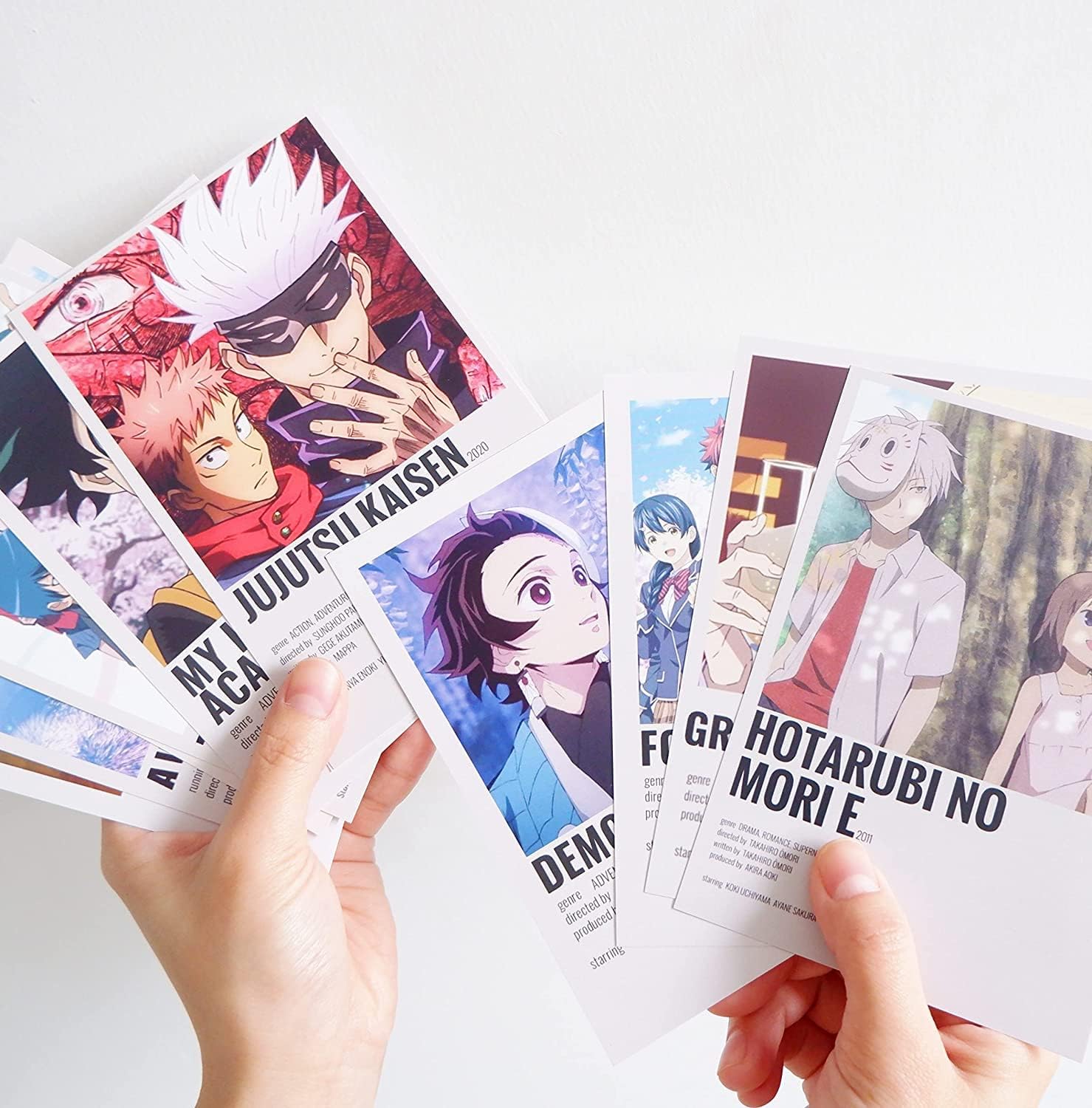 A lively 50-piece anime collage—it's a burst of colour! Filled with iconic characters and memorable scenes, this artwork transforms any wall into a chaotic pop culture paradise. Perfect for anime lovers craving some flair.