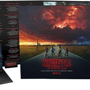 A stunning vinyl record of the Stranger Things soundtrack—vibrant colors pop off the cover, and that graphic design? Absolutely iconic. Perfect for any fan, it’s not just music; it’s a piece of nostalgia.