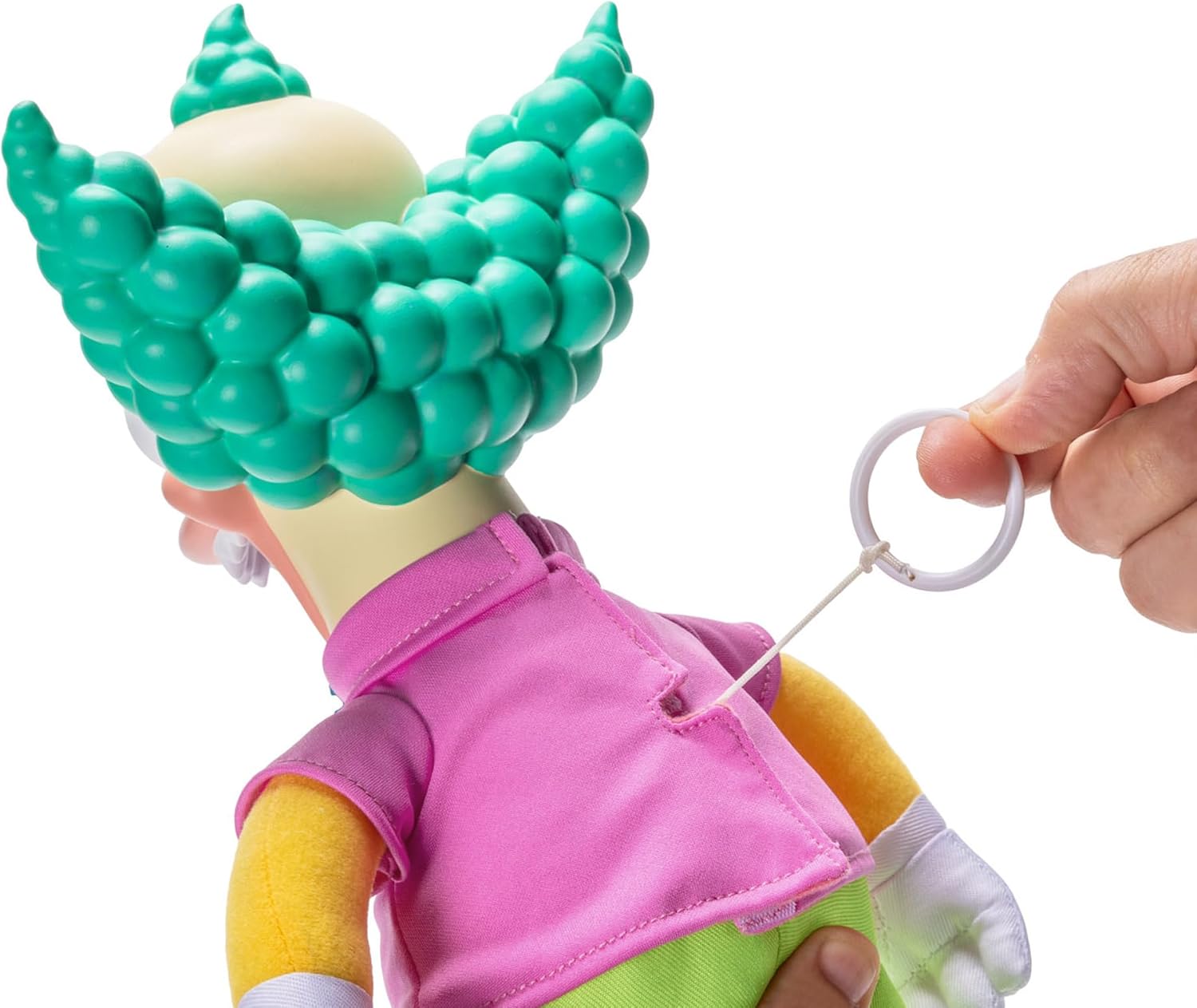 A lively Krusty Doll from The Simpsons—his bright colours popping against the plain white backdrop. Check out that playful grin! It’s like he’s ready for a mischief-filled day. Perfect for fans or anyone who needs a dash of fun.