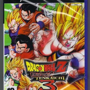 The box art for Dragon Ball Z: Budokai Tenkaichi 3—just wow. Bursting with colour, it's got all your favourite characters throwing down in epic action. Seriously, those graphics? They practically jump out at you. You can almost feel the energy crackling in the air—so thrilling!