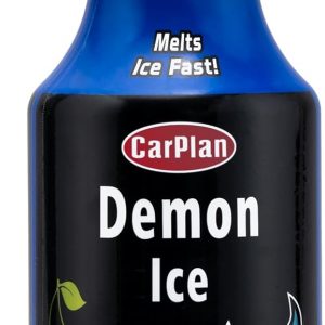Demon Deicer – a game changer for your winter woes. This 2-in-1 wonder, snug in a plastic bottle, ready to tackle icy windscreens. It’s just sitting there, against a white backdrop, waiting to solve your frosty mornings.