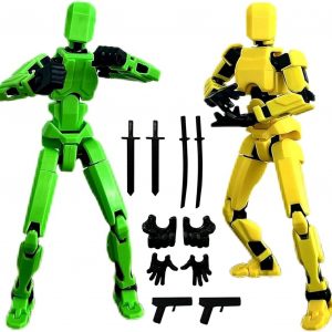 Titan 13 action figure bursting with vibrant colours—check out those movable joints! Comes with interchangeable hands and weapons, all set against a crisp white backdrop. Perfect for collectors or just to play with.
