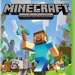 A zoomed-in shot of the Minecraft 360 game disc — that logo, you know the one— pops against this wild green background. The disc gleams, catching light in unexpected ways, almost like a gem. Perfect for fans.