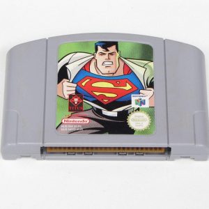 N64 Superman game cartridge — bright graphics, that classic Superman logo. A real throwback to the '90s, isn’t it? Perfect for collectors or anyone craving some nostalgia.