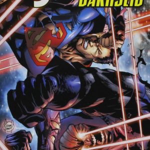 Superman and Darkseid — locked in an epic clash, their fierce expressions say it all. Just look at those costumes! The cosmic backdrop? Seriously, it’s like the universe itself is watching this showdown unfold.