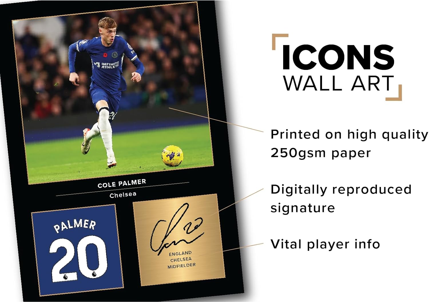 A vivid A4 wall art print — Neymar, mid-play, energy radiating like he owns the pitch. You can almost feel the intensity in his expression, the movement frozen in time. Perfect for any footie fanatic.