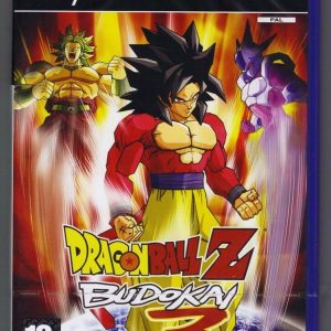 Goku strikes a powerful pose on the cover of Dragon Ball Z Budokai 3, radiating energy—it's like he’s about to leap right off the page. The bright, explosive background pulls you in; it’s all about that action-packed vibe. Perfect for fans, right?