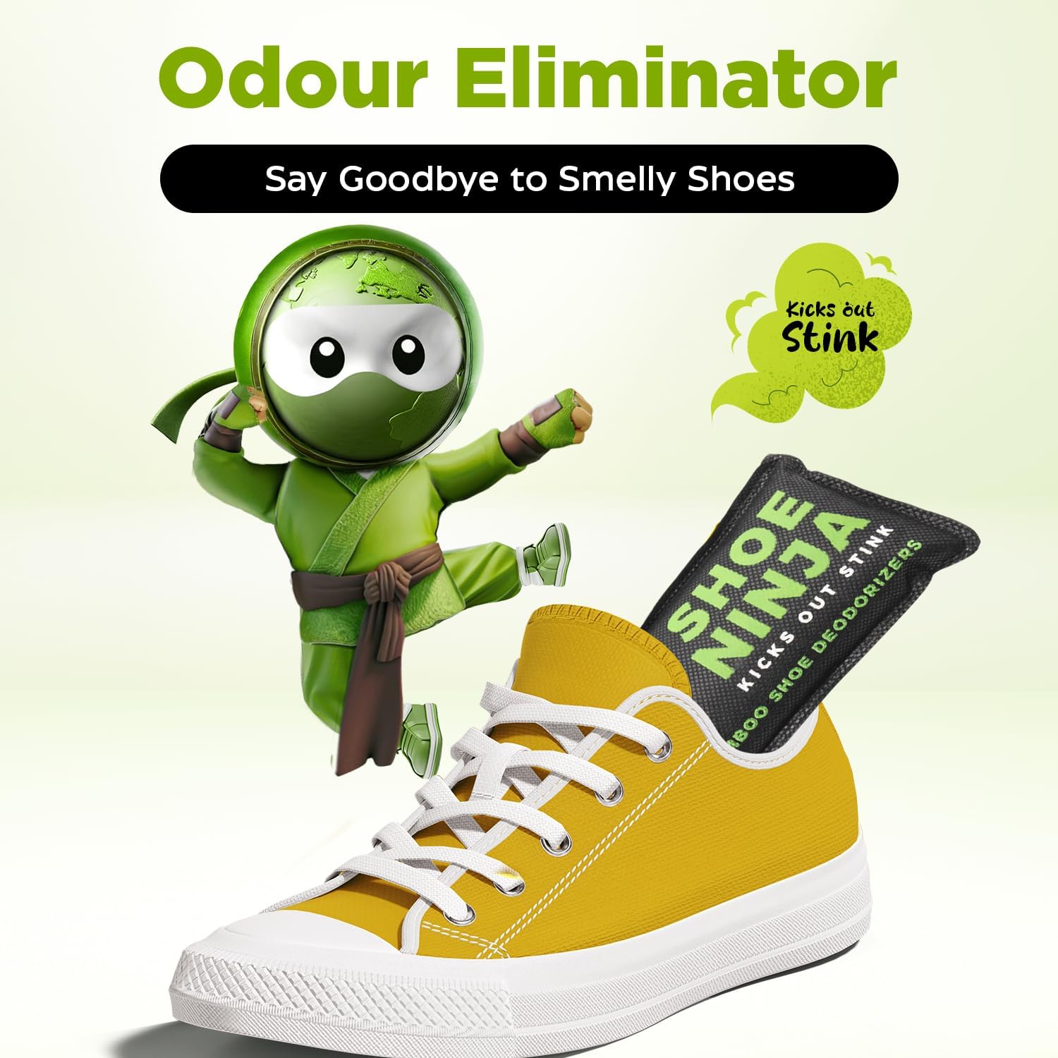 Shoe Ninja Shoe Deodoriser - Shoe Odour Eliminator with Activated Charcoal, Versatile and Reusable Deodoriser Bags for Shoes, Football Boot Deodoriser and Shoe Smell Remover, Great for Sports - 4pk - Image 6