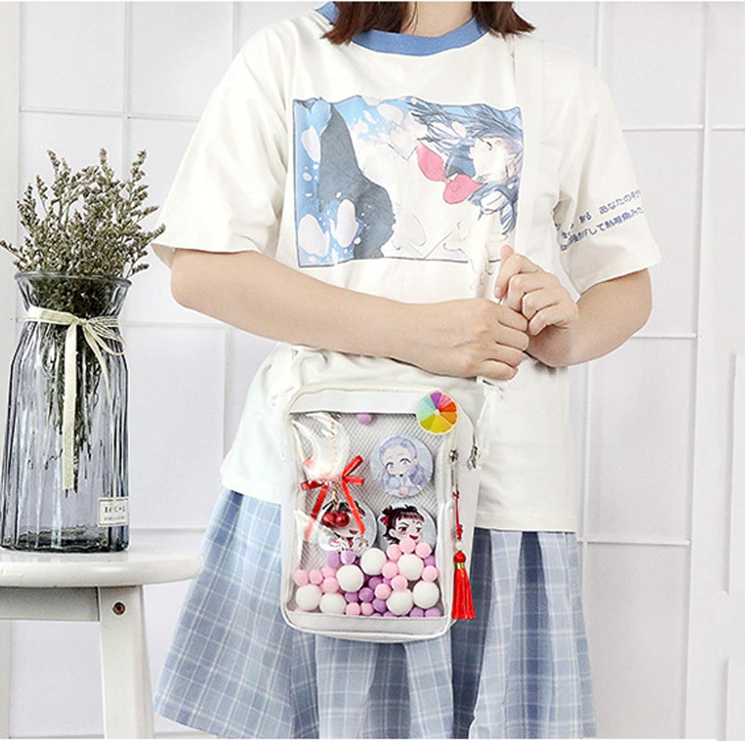 Ita Bag DIY Transparent Crossbody Anime Pins Bag Shoulder Messenger Itabag Comic Anime Satchels - Image 5
