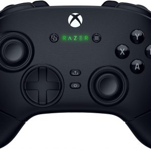 Wolverine Razer gaming controller in sleek black—sits on a rustic wooden surface. Those Hall Effect Precision Thumbsticks? Seriously smooth. And the Mecha-Tactile Action Buttons? Yeah, they feel as good as they sound.