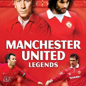 Framed display showcasing Manchester United legends—iconic players, their stories, timeless moments captured. A tribute, a celebration, perfect for any fan's wall.