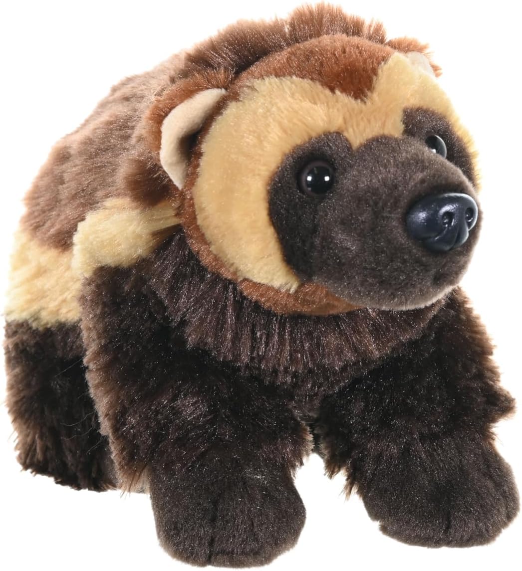 A super cuddly brown Wolverine plush—about the size of a small dog, really—30.48 cm tall, slumped cutely against a bright white backdrop. It’s got that soft, fuzzy vibe—perfect for snuggling or display, honestly.