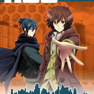 Cover of the No. 6 manga—two guys stand out against a sprawling city skyline. There's an edgy vibe, a hint of mystery in the air.