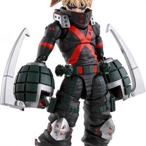 S.H.Figuarts Bakugo action figure – about 5.7 inches tall, it’s got this wild expression, like he’s about to blow something up. The details are insane—every little crease in his outfit, every bit of that fiery attitude. And there’s just a plain background? Weird choice, but it makes him pop even more.