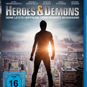 DVD cover of "Heroes and Demons" showcasing intense artwork — a hero clashing with a demon in an epic showdown. The colours are bold, the action fierce. You can almost feel the tension.