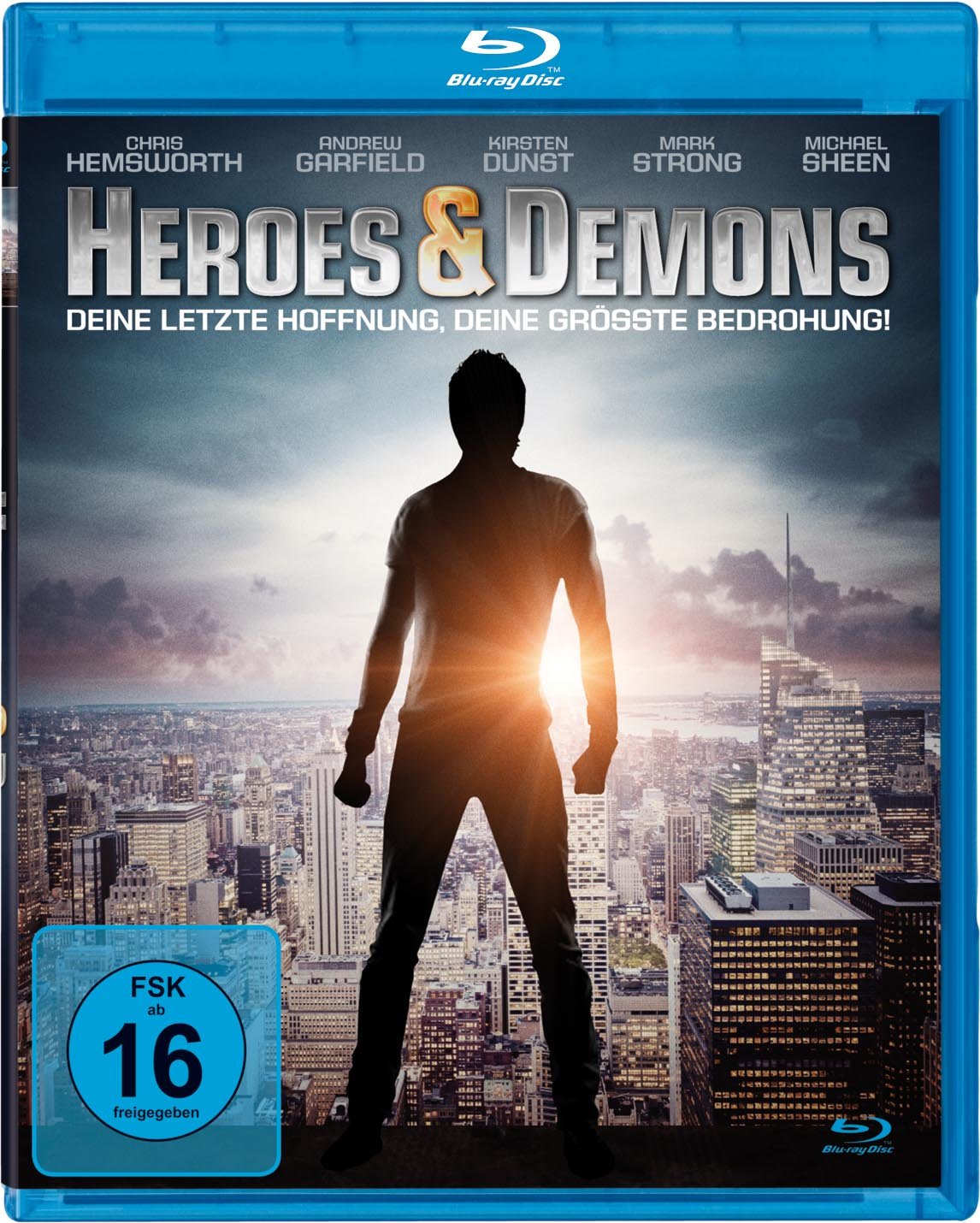 DVD cover of "Heroes and Demons" showcasing intense artwork — a hero clashing with a demon in an epic showdown. The colours are bold, the action fierce. You can almost feel the tension.