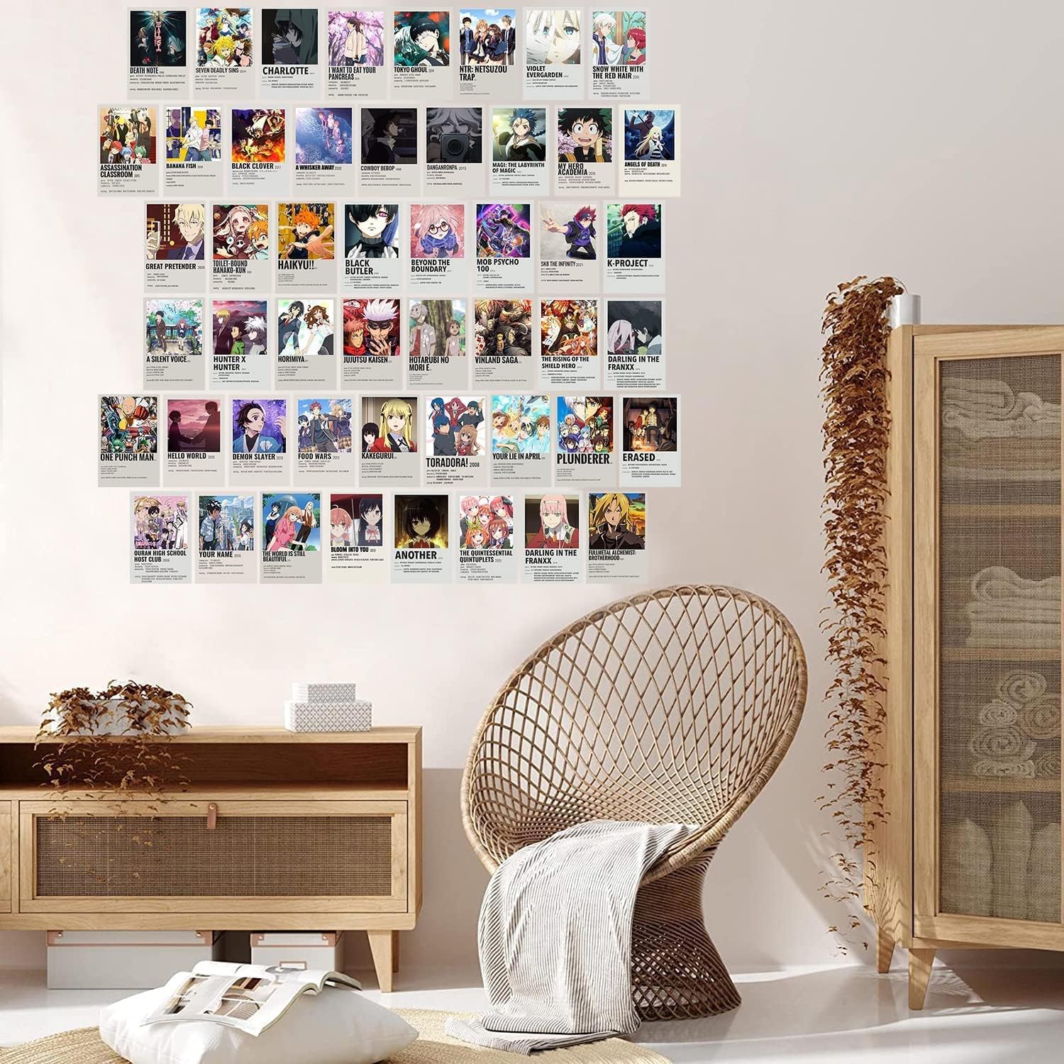 ZPPLD 50pcs Anime Wall Collage Kit,Anime Collage Kit for Wall Aesthetic,Anim Poster,Aesthetic for Wall Collage,Animes Posters Dorm Decor Photo Collection Bedroom Decor for Animes Lovers - Image 5