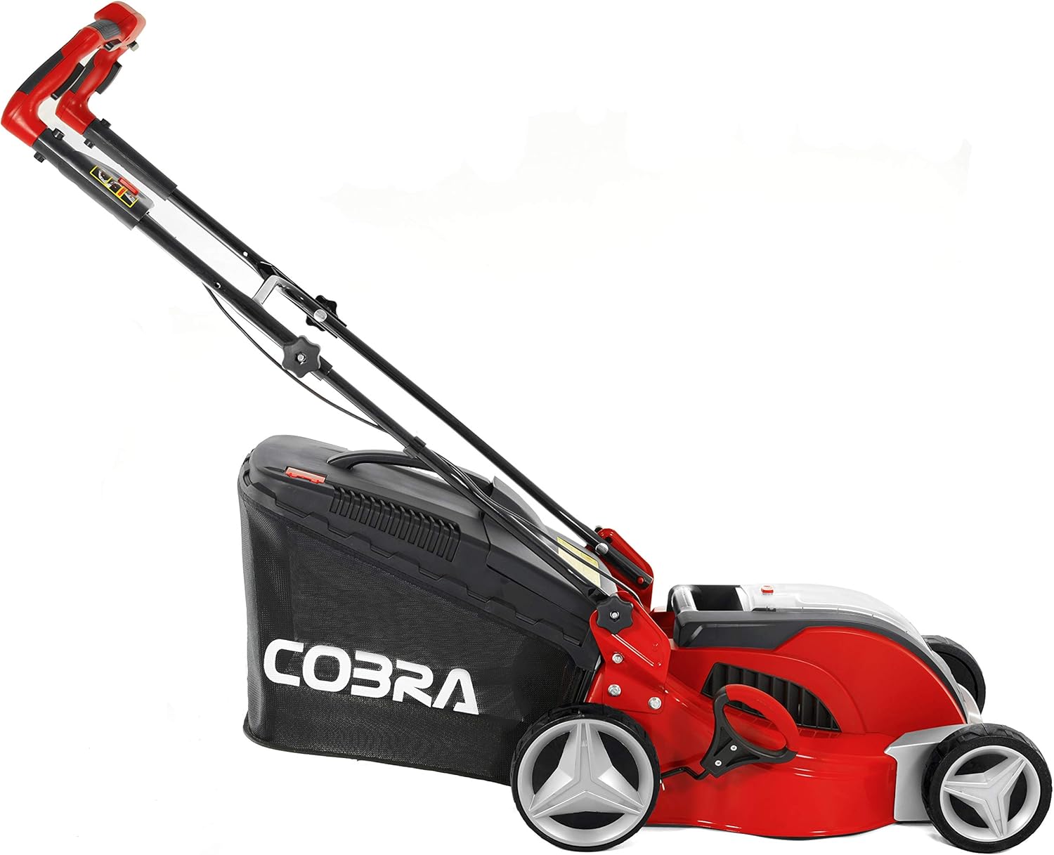 Cobra MX4140V cordless lawn mower—look at that sleek green and black combo! Super compact, perfect for tight spots. Plus, it’s got an adjustable handle for comfy use, whatever your height. Perfect for that weekend lawn trim!